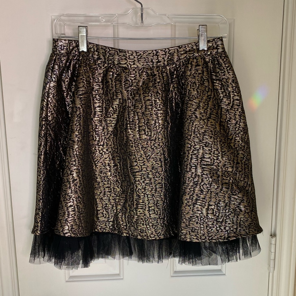 Metallic gold and black skirt